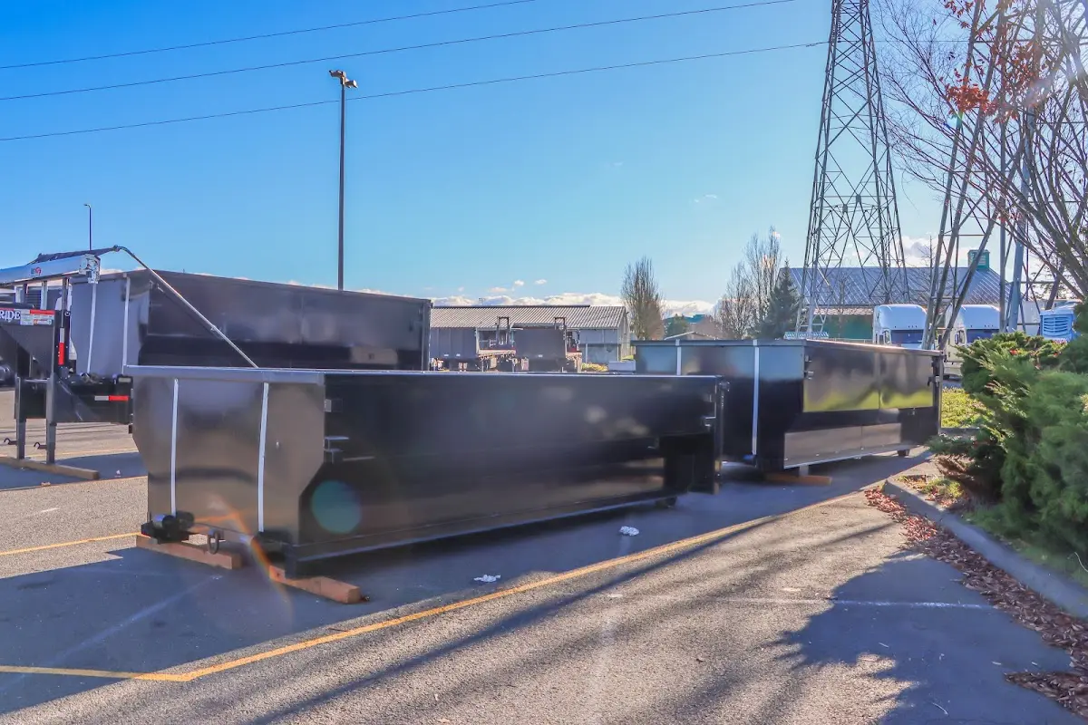 Roll-off dumpster ready for waste disposal at job site for Residential Dumpster Rental in Jackson
